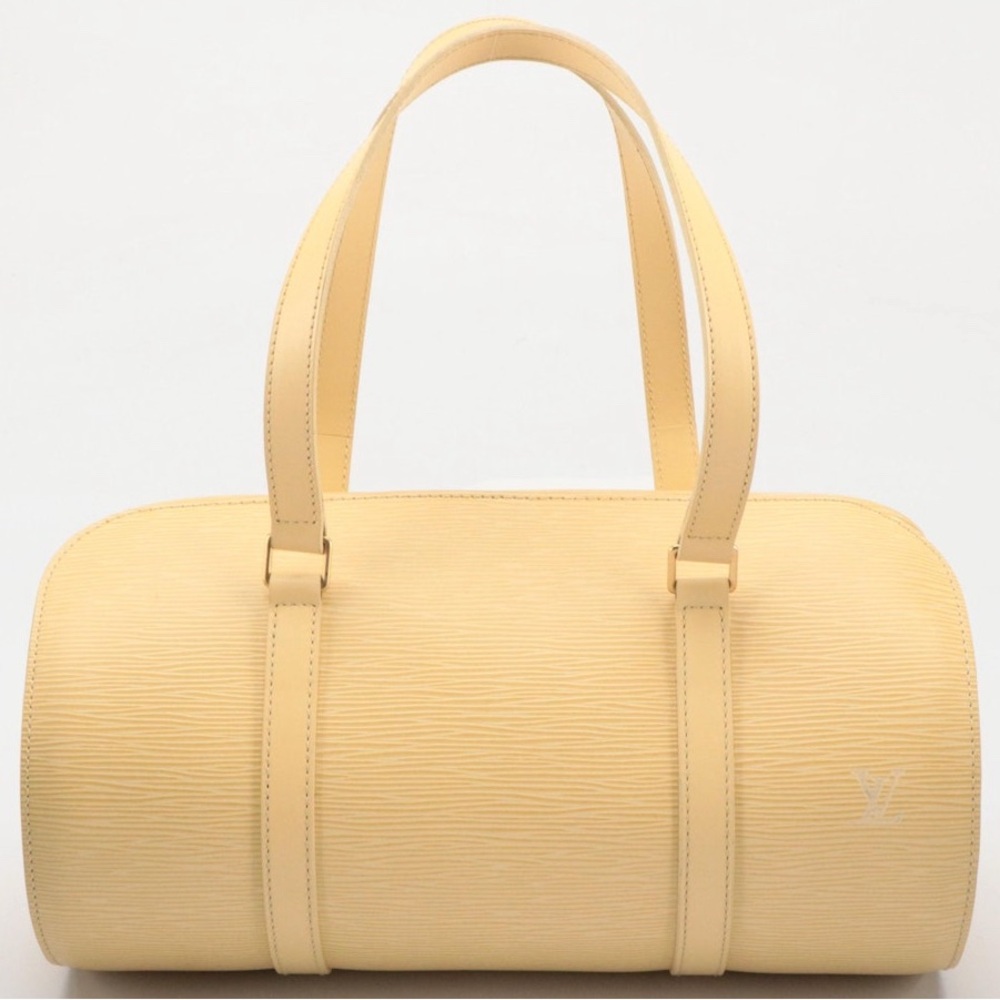 Louis Vuitton Soufflot Shoulder Bag in Rare Vanilla Epi and Smooth Leather